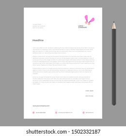 letterhead design template minimalist simple modern