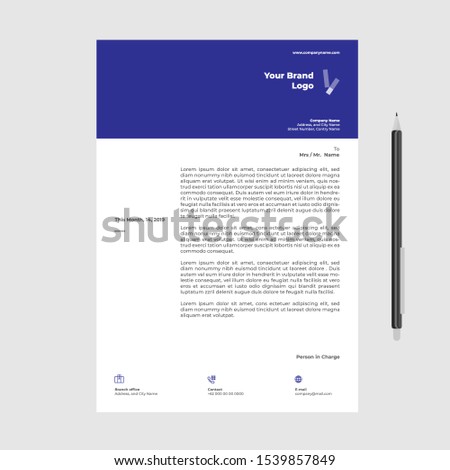 letterhead design template minimalist simple awesome