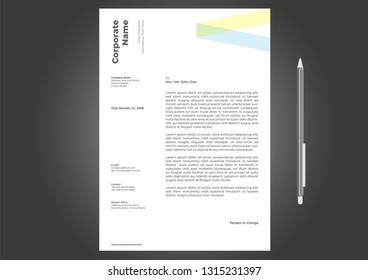 Letterhead Design Template Minimalist Trend 2019