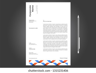 Letterhead Design Template Minimalist Trend 2019
