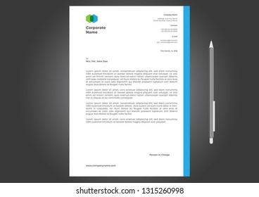 Letterhead Design Template Minimalist Trend 2019