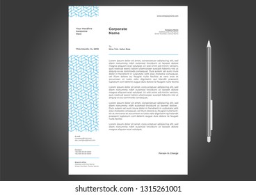 Letterhead Design Template Minimalist Trend 2019