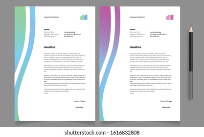 letterhead design template mockup minimalist 
