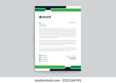 Letterhead design template and mockup minimalist style