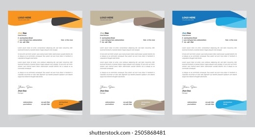 Letterhead Design Template, Modern Clean creative letterhead template, print template