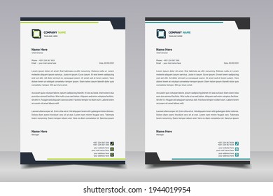 Plantilla de diseño de membrete. Plantillas modernas, creativas, limpias y de diseño de membrete de estilo empresarial para proyectos de empresa. Vector de ilustración