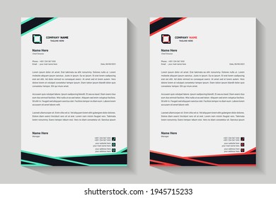 Letterhead design template. Modern, creative, clean, business style letterhead design templates for company project. Illustration vector