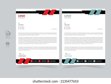 Letterhead design template. Modern and Elegant business letterhead template design. Adobe Illustration vector
