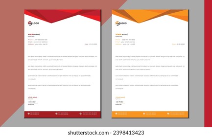 Letterhead Design Template . modern letterhead template. eps 