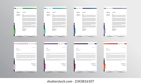 Letterhead Design Template. set Abstract Letterhead Design, Modern Business Letterhead Design Template