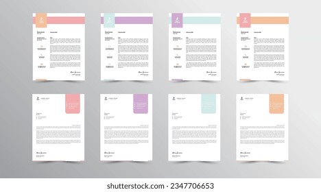 Letterhead Design Template. set Abstract Letterhead Design, Modern Business Letterhead Design Template