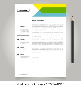 letterhead design template simple minimalist