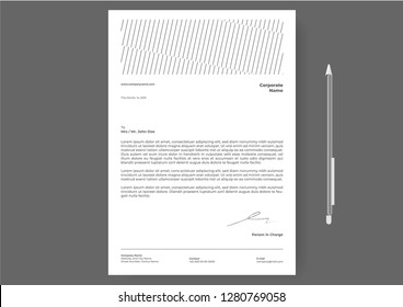 Letterhead Design Template Simple Minimalist