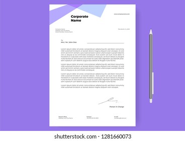Letterhead Design Template Simple Minimalist