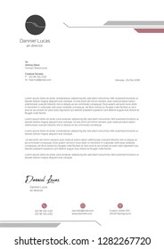 Letterhead Design Template Simple Minimalist - Vektor