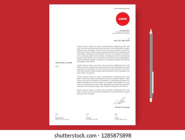 Letterhead Design Template Simple Minimalist