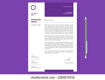 Letterhead Design Template Simple Minimalist