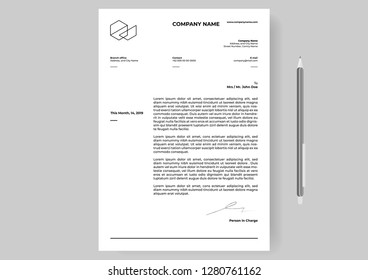 Letterhead Design Template Simple Premium