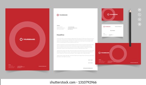Letterhead Design Template Stationery Kit