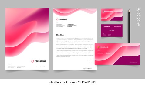 Letterhead Design Template Stationery Kit