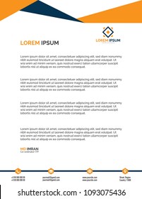 Letterhead Design Template Vector EPS