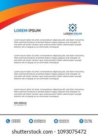 Letterhead Design Template Vector EPS