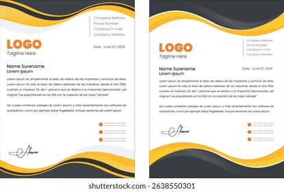 Letterhead Design template vector and illustration