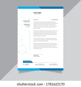 Letterhead Design Template Vector, stationery design templates vector abstract art design