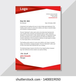 Letterhead design template for your business