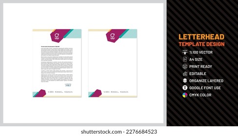 Letterhead design template for your project and corporate
