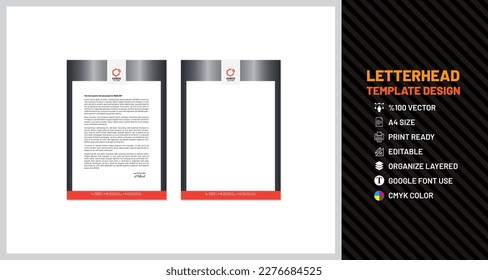 Letterhead design template for your project and corporate