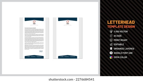 Letterhead design template for your project and corporate