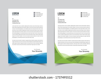 Letterhead design template.clean and fresh corporate design ,eps 10. 