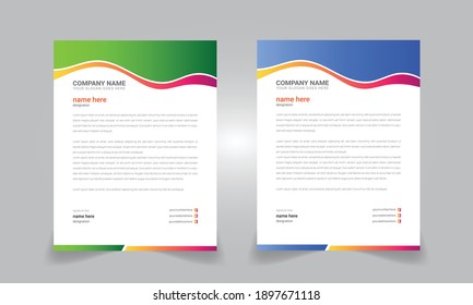 letterhead design templates for your project design Vector