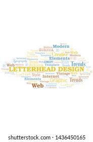 Letterhead Design word cloud. Wordcloud made with text only.