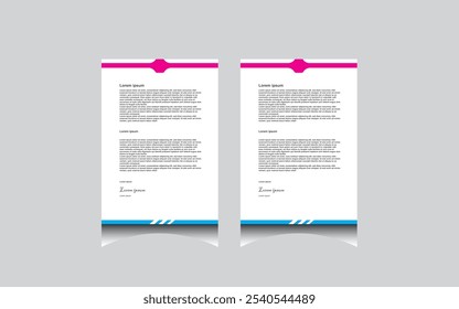 Briefkopfdesign für Ihr Unternehmen. Vektor-Schablone Briefkopf Design