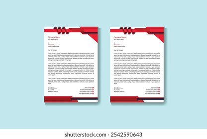 Letterhead design for your business, vector template letterhead design.
