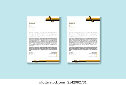 Briefkopfdesign für Ihr Unternehmen, Briefkopfdesign mit Vektorvorlage.