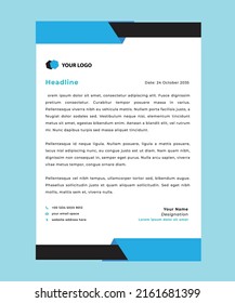 letterhead flyer contact correspondence vector concept