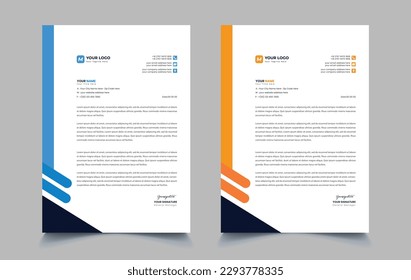 letterhead flyer corporate official minimal creative A4 Size Design