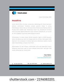 letterhead flyer vector concept official