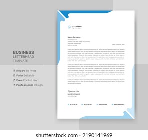 Letterhead Format Template, Business Style Letterhead Design Template. Company Letter head Designs.