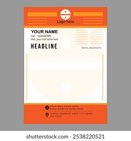 letterhead Has a modern and dynamic theme.