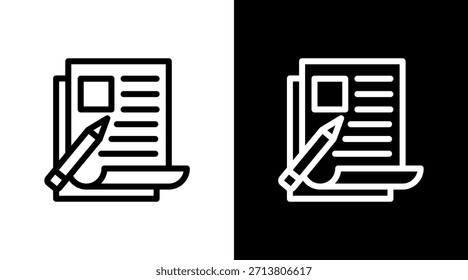Letterhead With Icon Set Design