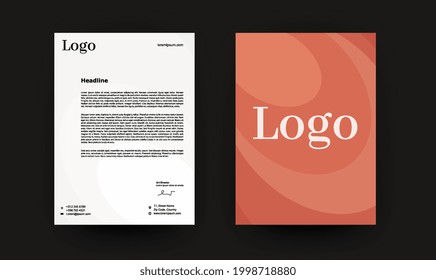 Letterhead, minimalistic style flyer. Business corporate letter template design.