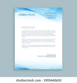 Letterhead Modern Blue Abstract Template