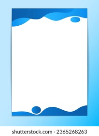 letterhead modern blue abstract template