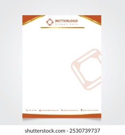 Letterhead Papel limpio de negocios moderno profesional oficial corporativo único diseño de carta creativa Plantilla de diseño. documento de identidad de empresa mínimo conc.eps Vector