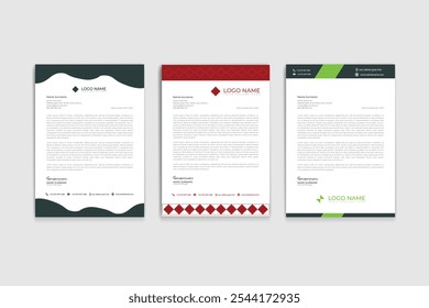 letterhead official business design template 