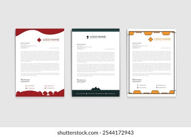 letterhead official business design template 